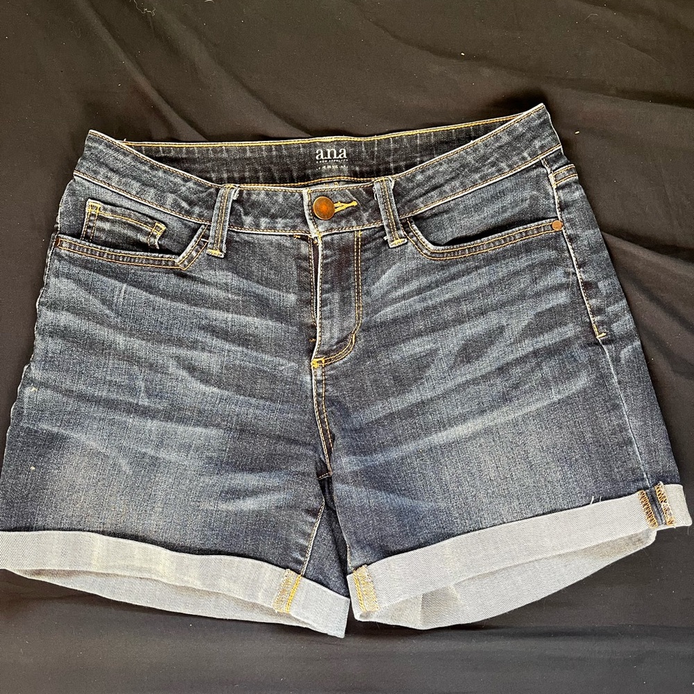 a.n.a Women's Jean Shorts - Dark Blue